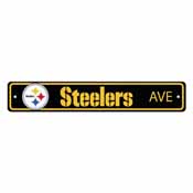Pittsburgh Steelers Team Color Street Sign Dcor 4in. X 24in. Lightweight, 32226
