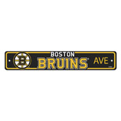 Boston Bruins Team Color Street Sign Dcor 4in. X 24in. Lightweight, 32234
