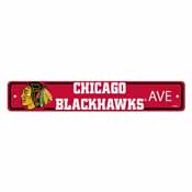 Chicago Blackhawks Team Color Street Sign Dcor 4in. X 24in. Lightweight, 32235