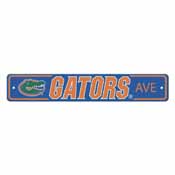 Florida Gators Team Color Street Sign Dcor 4in. X 24in. Lightweight, 32240