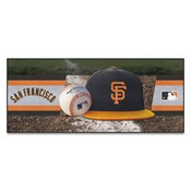 San Francisco Giants Baseball Runner Rug - 30in. x 72in. - SF Hat Logo & Hat, 32421