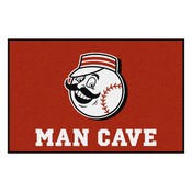 Cincinnati Reds Man Cave Starter Mat Accent Rug - 19in. x 30in. - "Mr. Red Head" Alternative Logo, 32446