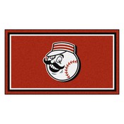 Cincinnati Reds 3ft. x 5ft. Plush Area Rug - "Mr. Red Head" Alternative Logo, 32452