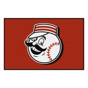 Cincinnati Reds Starter Accent Rug - 19in. x 30in. - "Mr. Red Head" Alternative Logo, 32456
