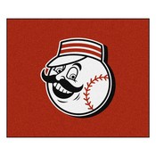 Cincinnati Reds Tailgater Rug - 5ft. x 6ft. - "Mr. Red Head" Alternative Logo, 32457