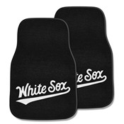 Chicago White Sox Front Carpet Car Mat Set - 2 Pieces - White Sox Script Logo, 32463