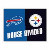 NFL Bills / Steelers House Divided Rug - 34 in. x 42.5 in., 32769