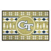 Georgia Tech Yellow Jackets Holiday Sweater Starter Mat Accent Rug - 19in. x 30in., 33003