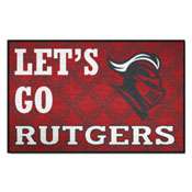 Rutgers Starter Mat Accent Rug - 19in. x 30in. Slogan Design, 33418