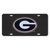 Georgia Bulldogs 3D Black License Plate, 33620