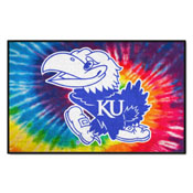 Kansas Jayhawks Tie Dye Starter Mat Accent Rug - 19in. x 30in., 34064