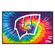 Wisconsin Badgers Tie Dye Starter Mat Accent Rug - 19in. x 30in., 34079