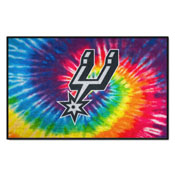 San Antonio Spurs Tie Dye Starter Mat Accent Rug - 19in. x 30in., 34419