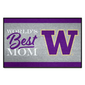 Washington Huskies World's Best Mom Starter Mat Accent Rug - 19in. x 30in., 34592