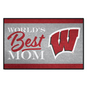Wisconsin Badgers World's Best Mom Starter Mat Accent Rug - 19in. x 30in., 34593