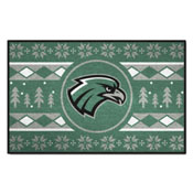 Northeastern State Riverhawks Holiday Sweater Starter Mat Accent Rug - 19in. x 30in., 34900