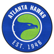 NBA Retro Atlanta Hawks Roundel Rug - 27in. Diameter, AGS-35207