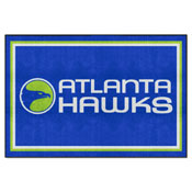 NBA Retro Atlanta Hawks 5ft. x 8 ft. Plush Area Rug, AGS-35214