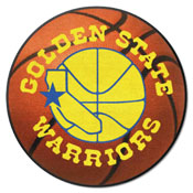 NBA Retro Golden State Warriors Basketball Rug - 27in. Diameter, 35295
