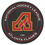 NHLRETRO Atlanta Flames Hockey Puck Rug - 27in. Diameter, 35435