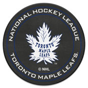 NHLRETRO Toronto Maple Leafs Hockey Puck Rug - 27in. Diameter, 35589