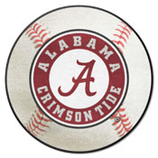 Alabama Crimson Tide Baseball Rug, Round Logo - 27in. Diameter, 35626