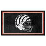 Cincinnati Bengals Plush Area Rug - Bengals Alternate Helmet Logo, AGS-36154