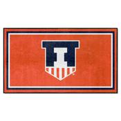 Illinois Illini Plush Area Rug, AGS-36332