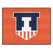 Illinois Illini All-Star Rug - 34 in. x 42.5 in. - Badge Mark Logo, 36336