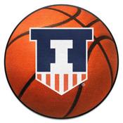 Illinois Illini Basketball Rug - 27in. Diameter - Badge Mark Logo, 36338