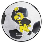 Iowa Hawkeyes Soccer Ball Rug - 27in. Diameter - Herkey Mascot Logo, 36640