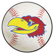 Kansas Jayhawks Baseball Rug - 27in. Diameter, 36649