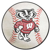 Wisconsin Badgers Baseball Rug - 27in. Diameter, 36725