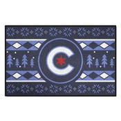 Chicago Cubs Holiday Sweater Starter Mat Accent Rug - 19in. x 30in., 37503
