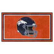 Denver Broncos Plush Area Rug - Broncos Helmet Logo, AGS-38258
