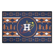 Houston Astros Holiday Sweater Starter Mat Accent Rug - 19in. x 30in., 40603
