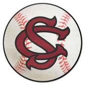 South Carolina Gamecocks Baseball Rug - 27in. Diameter - C with Gamecock Primary Logo - Orange, 40915