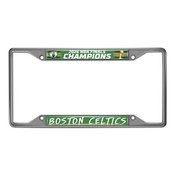 Boston Celtics 2024 Champions Chrome Metal License Plate Frame, 6.25in x 12.25in, 44444