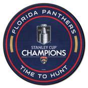 Florida Panthers 2024 Champions PuckRug - 27in. Diameter, 44462