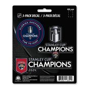Florida Panthers 2024 Champions 3 Piece Decal Sticker Set, 44463