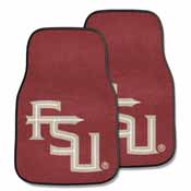 Florida State FS Logo 2-piece Carpeted Car Mats 17"x27", 5081