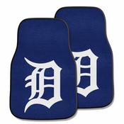Detroit Tigers Front Carpet Car Mat Set - 2 Pieces - D Primary Cap Logo, 511-F111
