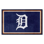 Detroit Tigers 4ft. x 6ft. Plush Area Rug - D Primary Cap Logo, 511-F312