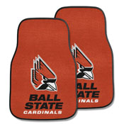 Ball State 2-piece Carpeted Car Mats 17"x27", 5188