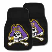 East Carolina 2-piece Carpeted Car Mats 17"x27", 5225