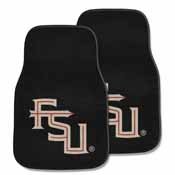 Florida State Seminoles 2-piece Carpeted Car Mats 17"x27", 5236