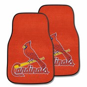St. Louis Cardinals Front Carpet Car Mat Set - 2 Pieces - Bird On Bat Primary Logo, 527-F111