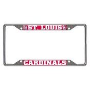 St. Louis Cardinals Chrome Metal License Plate Frame, 6.25in x 12.25in, 527-F128-CRM
