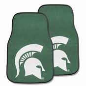 Michigan State 2-piece Carpeted Car Mats 17"x27", 5271