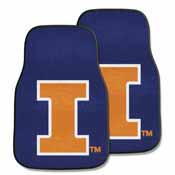 Illinois 2-piece Carpeted Car Mats 17"x27", 5448